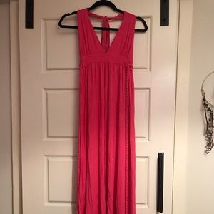 Bright pink JCrew maxi